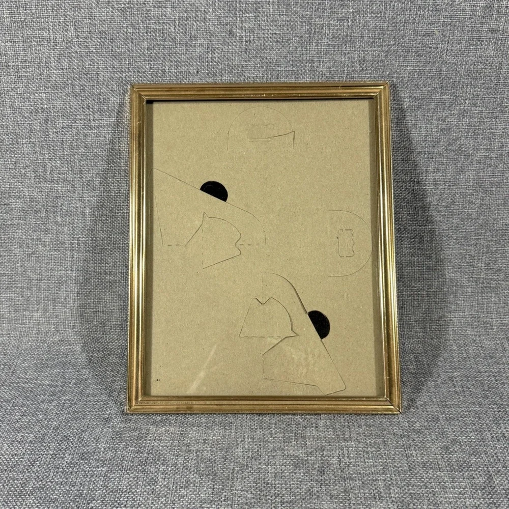 VTG Gold Brass Color Metal Picture Frame 8x10 Cardboard Back Vertical Horizontal